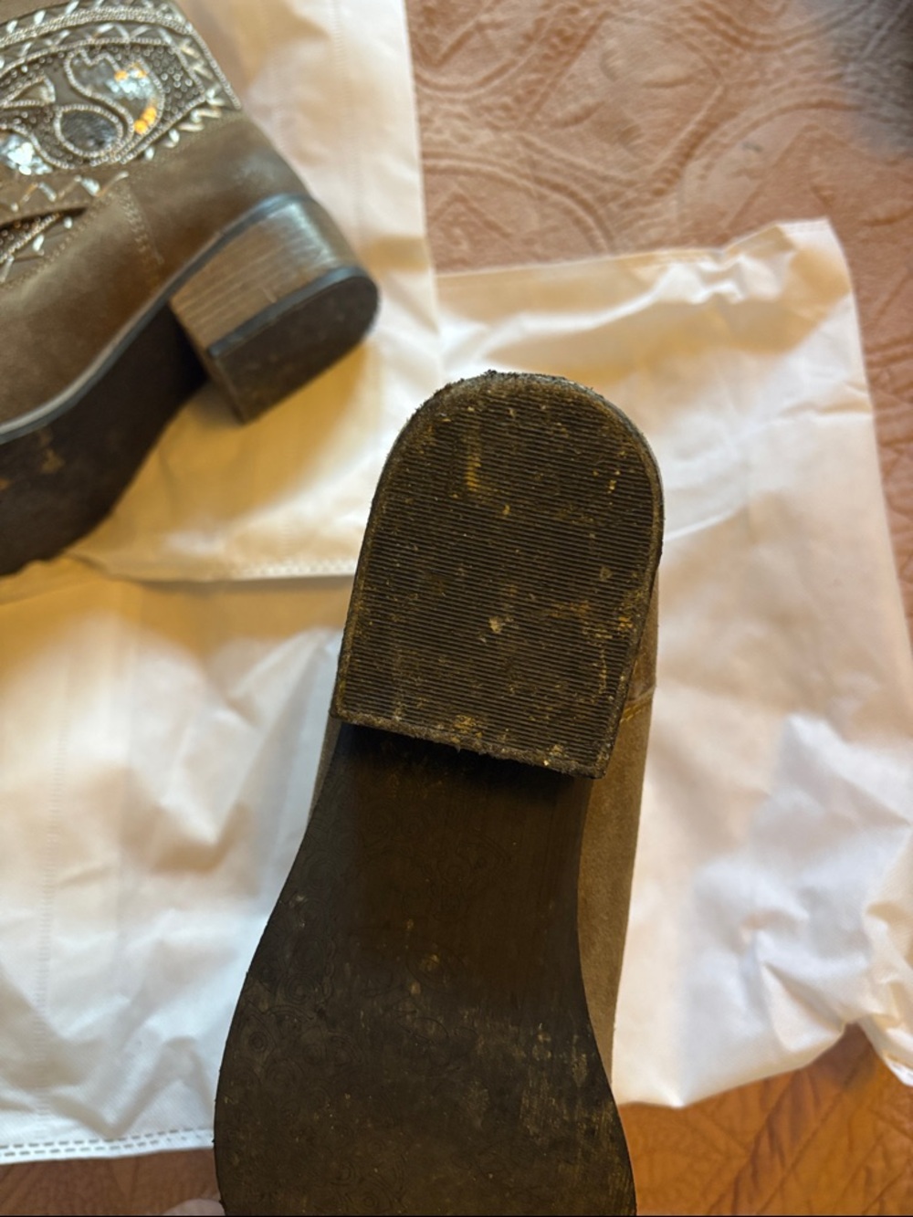 naughty monkey Brown Embellished Suede Ankle Bootie - Picture 4 of 6